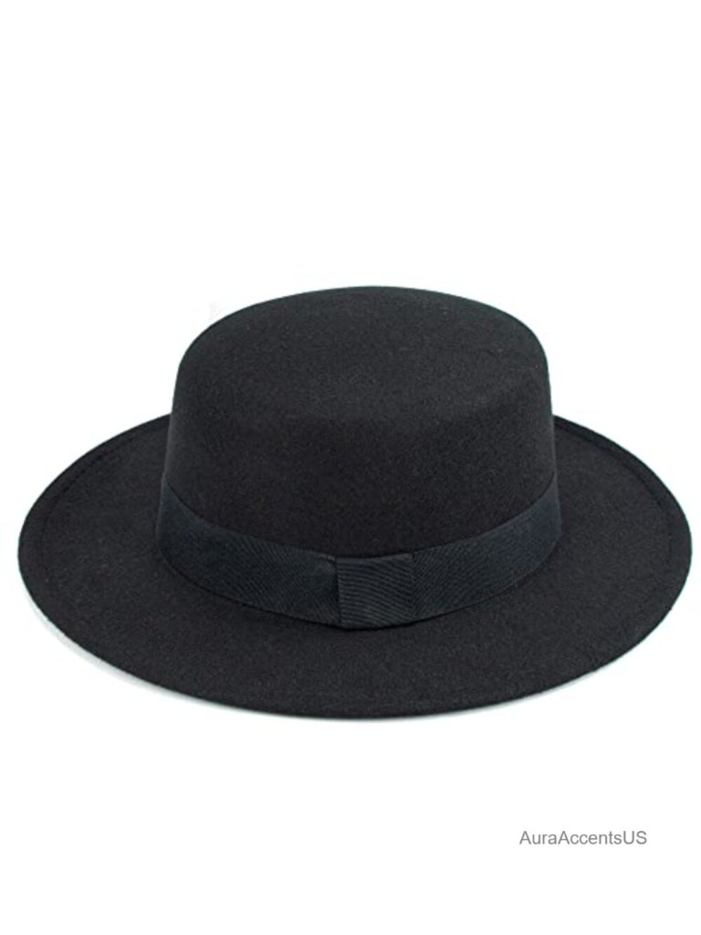Classic Fedora Flat Top Pork Pie Felt Hat Adjustable Cotton Blend Unisex